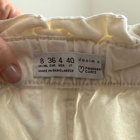 Women's White Tie-Waist Shorts - Picture 9 of 10